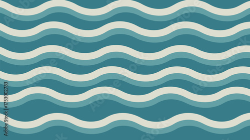 Abstract wavy lines pattern in shades of blue and white creating a calming and rhythmic visual effect