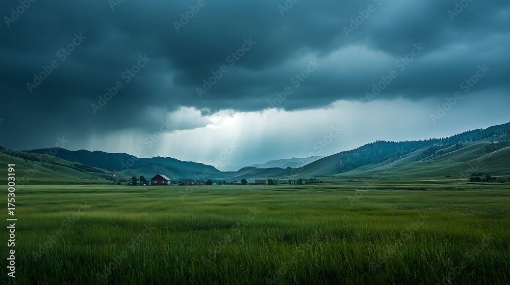 Fototapeta premium mountain landscape with fog