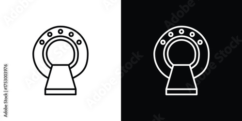 MRI icon symbols in black illustrations set