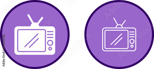 TV Set Vector Icon