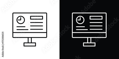 Dashboard icon symbols in black illustrations set