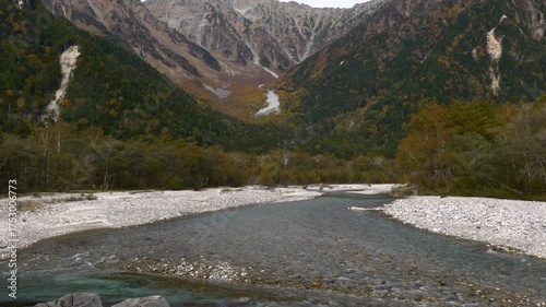 Azusa River in Kamikochi, Nagano Prefecture, Japan (ZOOM OUT)