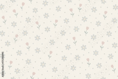 Floral Pattern with soft color in the picture