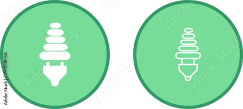 Energy Saver Bulb Vector Icon