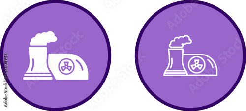 Nuclear Plant Vector Icon