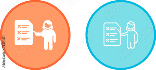 Female Presenter Vector Icon