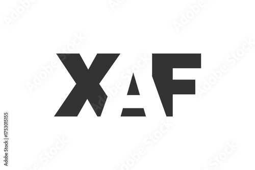 XAF logo design. Initial letter X A F bold font style for tech startups, consulting, corporate branding. Creative company name, headlines typography identity, trendy logotype.