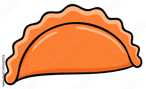 Dumpling Icon, Freshly Made Dough, Pierogi-Like Snack, Delicious Oriental Treat