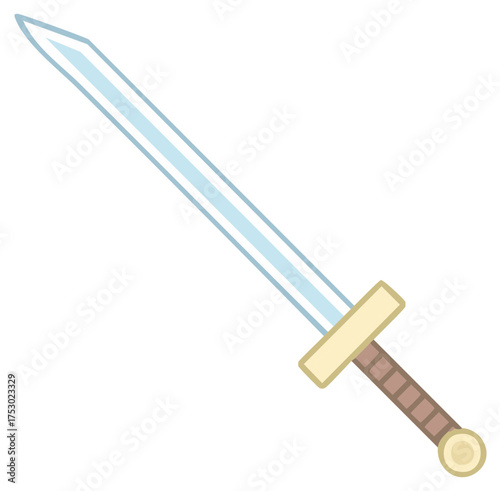 Cartoon style sword weapon, illustration