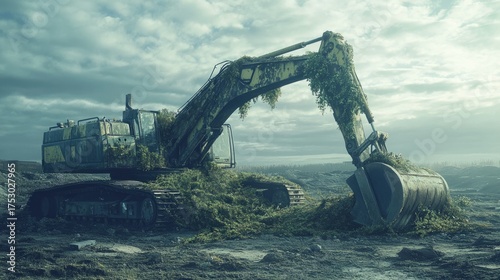 machine in a forest deforesting generative ai