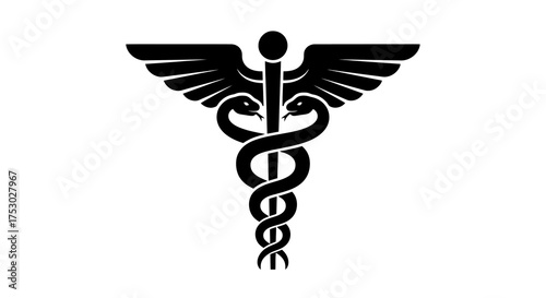 Caduceus Symbol Emblem of Healing, Medicine, and Healthcare Professionalism