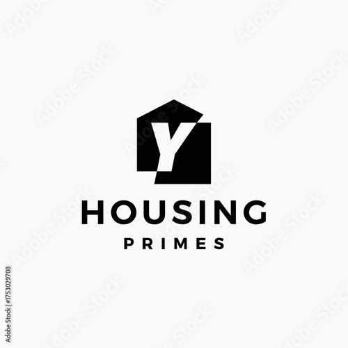 letter y house home mortgage real estate living logo vector icon illustration
