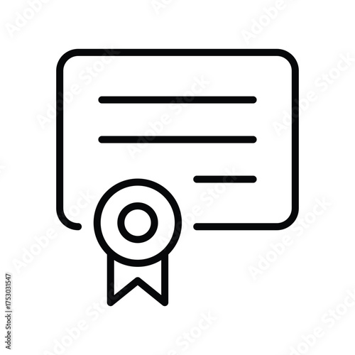 Certificate icon stock illustration