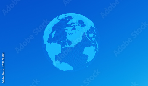 Fototapeta Naklejka Na Ścianę i Meble -  Glowing earth: a radiant representation of our planet. 3d rendering. Elements of this image furnished by NASA.