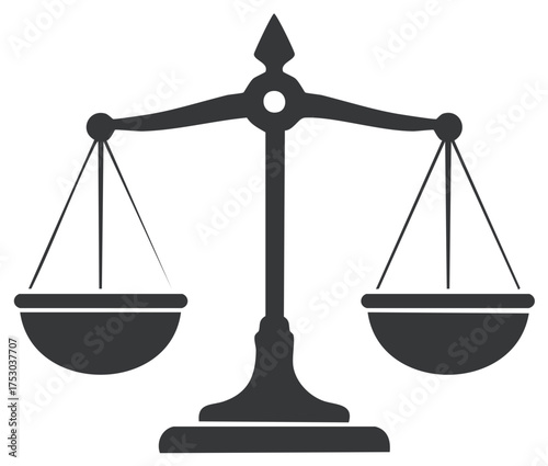 Symbolic scales of justice icon representing legal balance and fairness