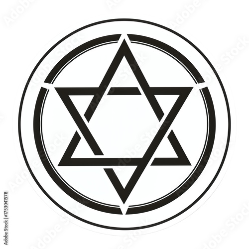 Wallpaper Mural Black Star of David with Transparent Background, Monochrome Icon for Branding Torontodigital.ca