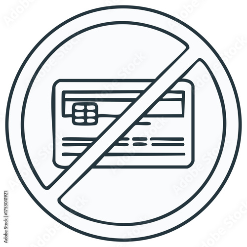 No Credit Cards Sign