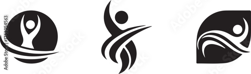 Vector Logoblack and white abstract background