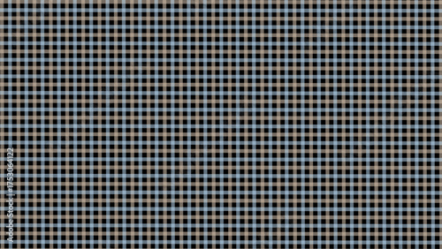 Blue, brown and black plaid fabric texture background. Seamless pattern checkered wallpaper.	