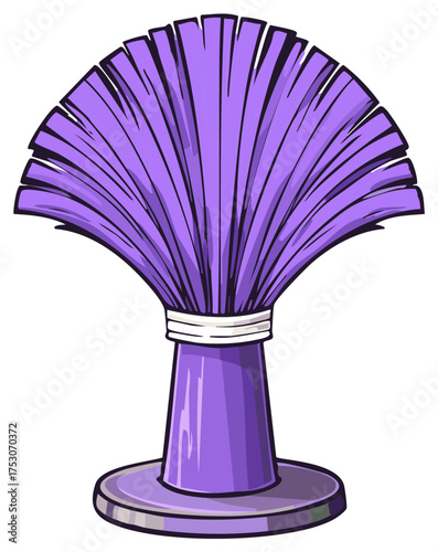 Stylish Purple Shaving Brush Illustration Grooming Tool for Beauty and Hygiene
