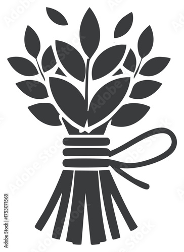 Bundled sheaf of wheat icon, a stylized agriculture and harvest symbol