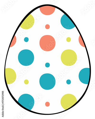 Wallpaper Mural Decorative polka dot Easter egg graphic design for spring holiday celebration Torontodigital.ca