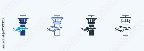Air Traffic Controller Multiple Style Icon Collection