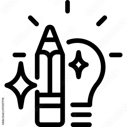Workspace with AI design and image generation icon. Artificial intelligence creative process, digital art, and graphic creation concept