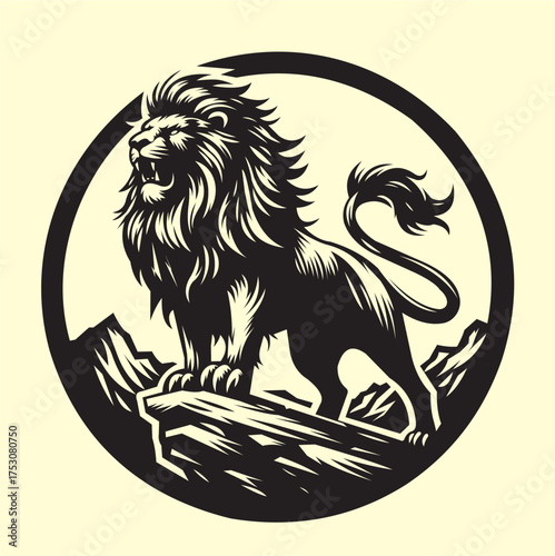 This vector design of a brave and gallant lion animal costume is very suitable to be used as a logo or image on a t-shirt.