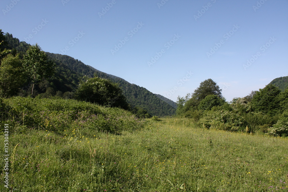 Fototapeta premium mountain landscape with blue sky