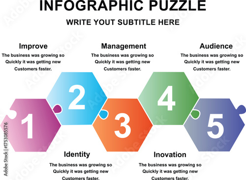 Business Growth Infographic Puzzle Design