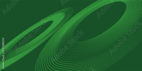 Abstract blue glowing geometric lines on dark blue background. Modern shiny blue circle lines pattern. Futuristic technology concept. Suit for cover, poster, banner, brochure, header, website. eps 10