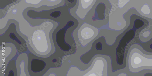 Abstract organic contour pattern in shades of gray and subtle purple, with smooth, undulating lines creating a fluid and layered visual for modern backgrounds