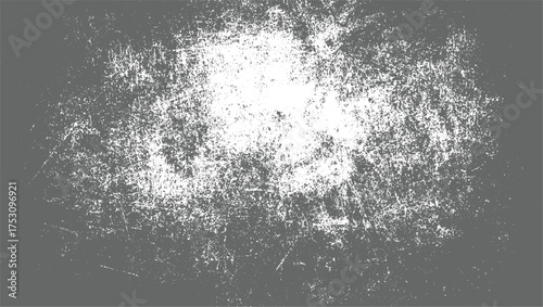 A distressed gray background with white speckles and scratches creating a textured overlay effect.
