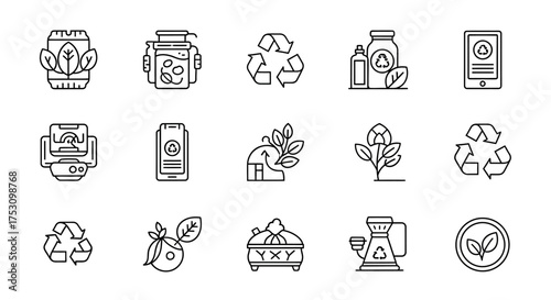 Eco-friendly Icons - Recycling and Sustainability.