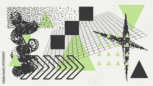 Vector Graphic Assets Set. Bold modern Shapes.