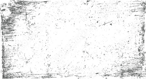 A distressed grunge texture with gray scratches and speckles on a white background.