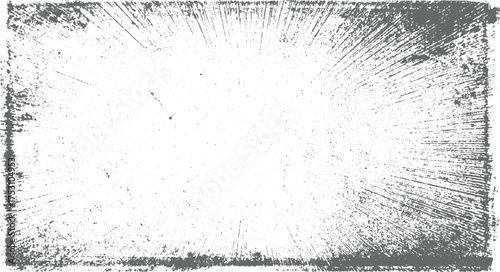 A distressed grey and white textured background with radiating lines and scattered speckles.