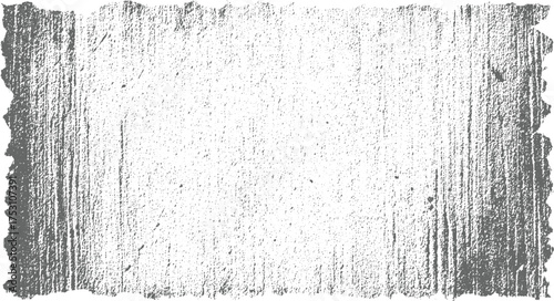 A grayscale textured background with a distressed, rough edge and scattered speckles.