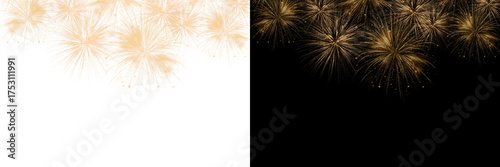 Wallpaper Mural Glowing fireworks and sparkling light burst on transparent background. Realistic PNG overlay perfect for New Year, wedding, or holiday celebration designs. Torontodigital.ca