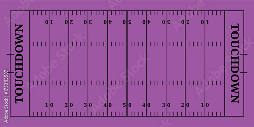 Aerial view of the American football field, fuchsia slate