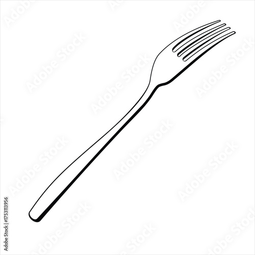 dinner fork illustration vector