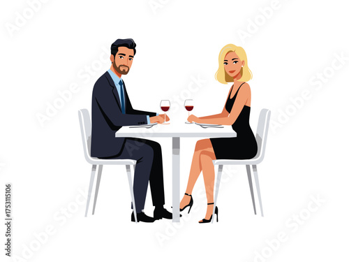 man and woman on a date in a cafe