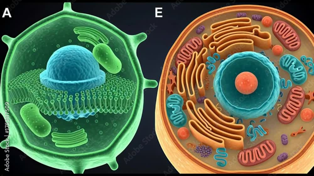 Detailed comparison of plant and animal cell structures and organelles ...