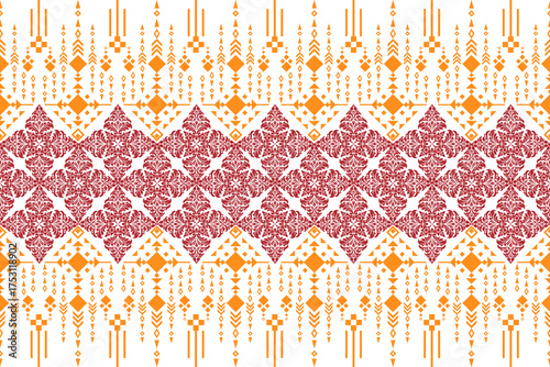 Damask seamless pattern, vector background, decorative wallpaper, art, ornament, fabric, vintage.
