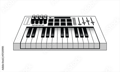 Synth midi controller vector