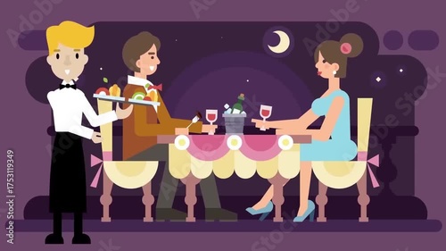 Animated friends enjoying drinks at night club, nightlife, celebration, and party fun concept with music and lights