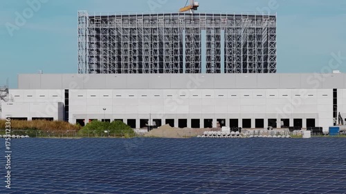 Lelystad, Flevoland, the Netherlands: Flevokust Haven Lelystad industrial estate with new logistics companies
