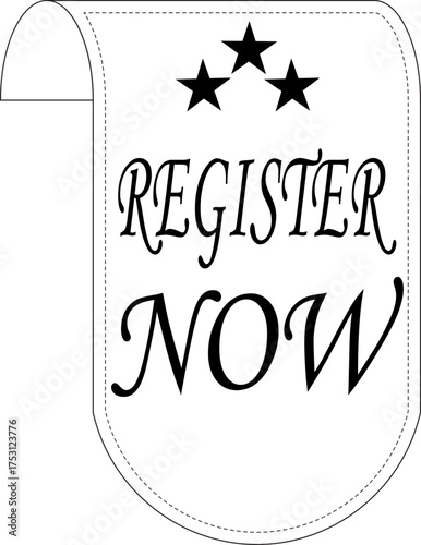 Register Now banner Line art icon. Registration web buttons. Vector buttons for registration in services, blogs, websites. User interface web buttons in flat style for UI, mobile app, web.