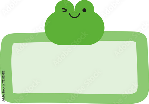 Cute animal name tag label with Polish text for kids school and stationery design